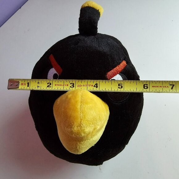 Angry Birds Black Bomb Character 8" Plush Toy No Sound 2010 Commonwealth - Picture 8 of 8